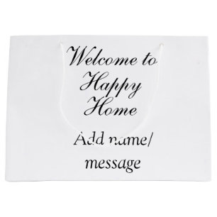 Welcome home lake beach house inauguration name large gift bag