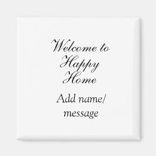 Welcome home lake beach house inauguration name magnet