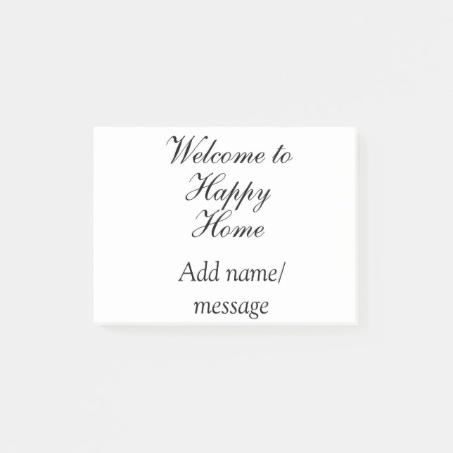Welcome home lake beach house inauguration name  post-it notes (Front)