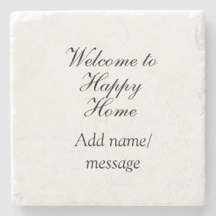 Welcome home lake beach house inauguration name stone coaster
