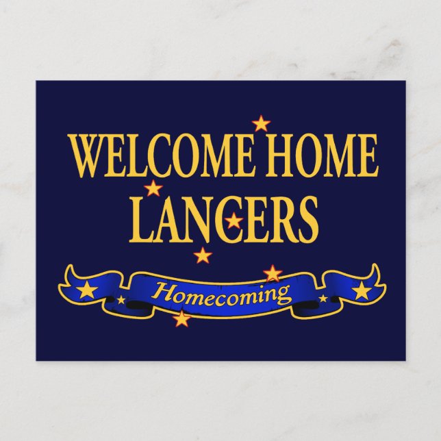 Welcome Home Lancers Postcard (Front)