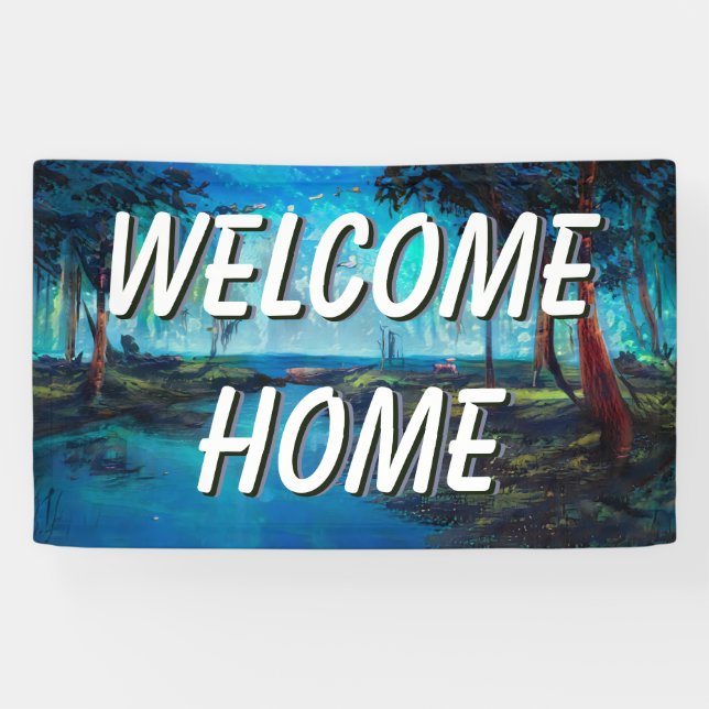 Welcome Home Landscape Water Banner (Horizontal)