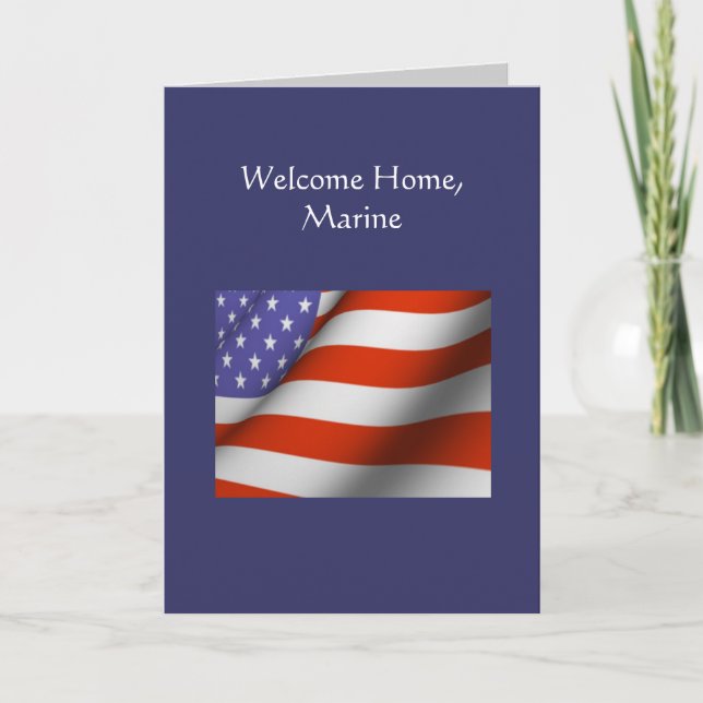 Welcome Home, Marine Thank You Card (Front)