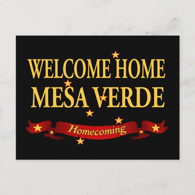 Welcome Home Mesa Verde Postcard (Front)