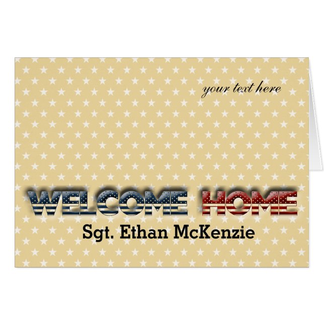 Welcome home military (Front Horizontal)