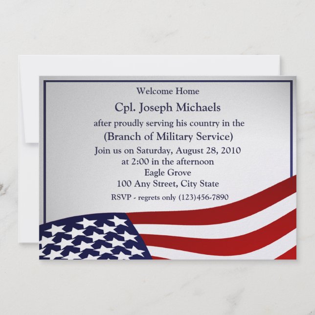 Welcome Home/ Military Invitation (Front)