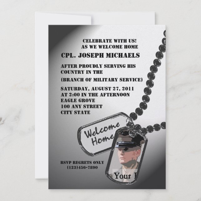 Welcome Home/ Military Invitation (Front)