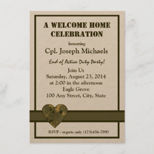Welcome Home Military Invitation