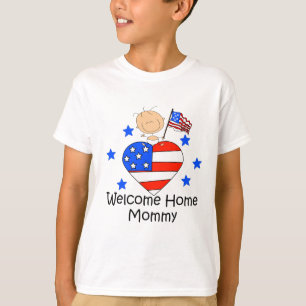 Welcome Home Mommy Stick Figure Baby T-Shirt