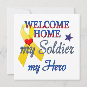 Welcome Home My Soldier My Hero Invitation