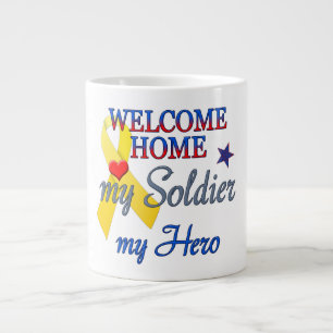 Welcome Home My Soldier My Hero Large Coffee Mug