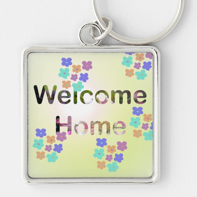 Welcome Home New Home Housewarming  Key Ring (Front)