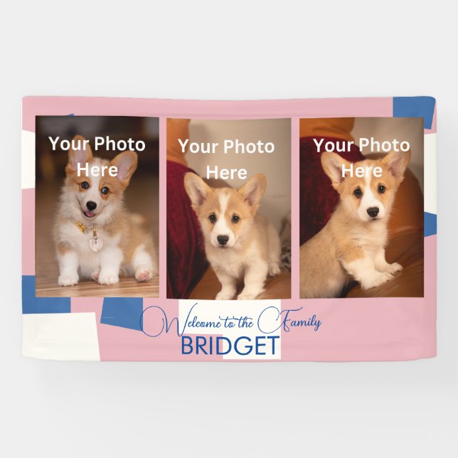 Welcome Home New Puppy, Puppy Shower Banner (Horizontal)