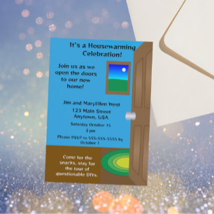 Welcome Home, Open Doors Housewarming Invitation