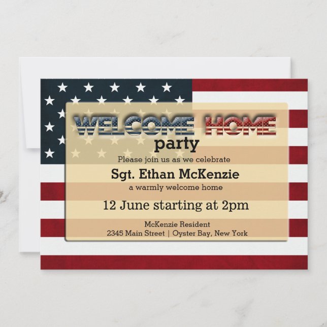 Welcome Home party Invitation (Front)