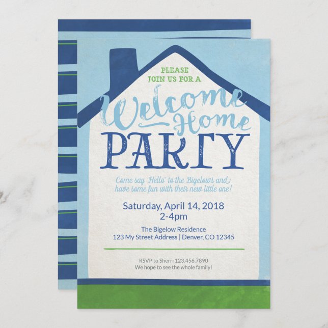 Welcome Home Party Invitation (Front/Back)