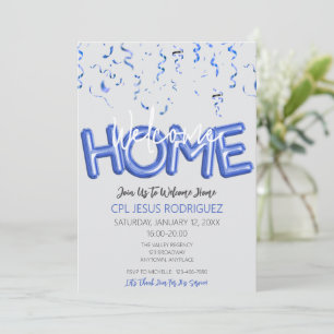 Welcome Home Patriotic Military Hero Party Invitation