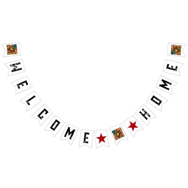 Welcome Home Patriotic USMC Customizable  Bunting (All)