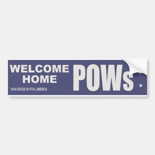 Welcome Home POWs Vietnam Bumper Sticker 1973 (Front)