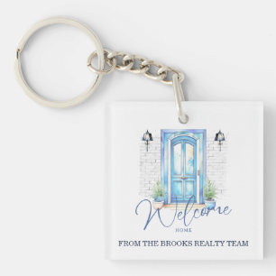"Welcome Home" Real Estate Client Gift Key Ring