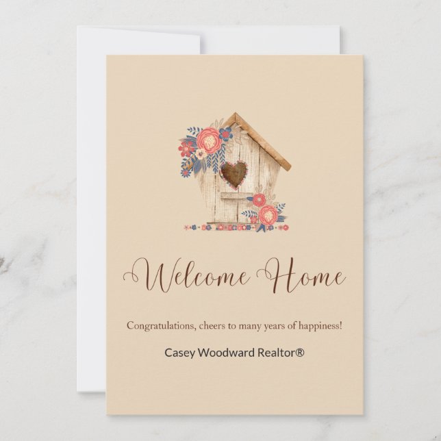 Welcome Home Realtor Congratulations Card (Front)