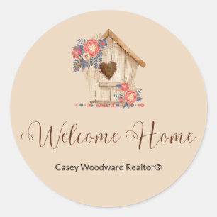 Welcome Home Realtor Congratulations Classic Round Sticker