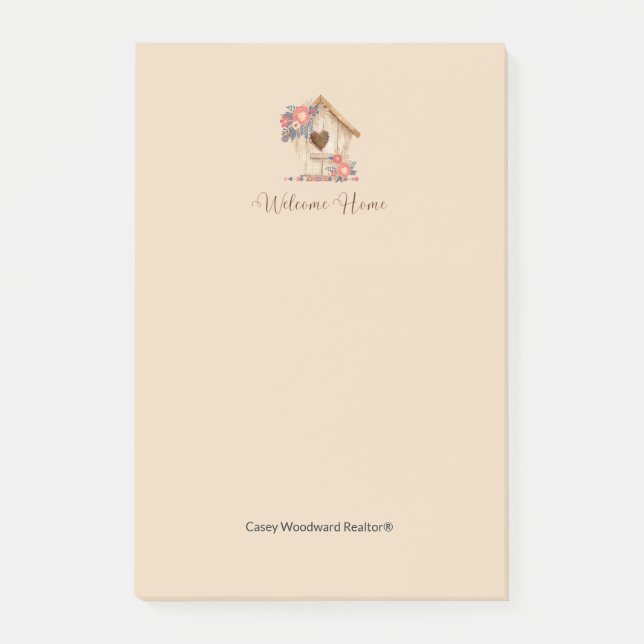Welcome Home Realtor Congratulations Post-it Notes (Front)