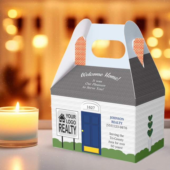 Welcome Home Realtor Logo Blue Door Gift Box (Creator Uploaded)