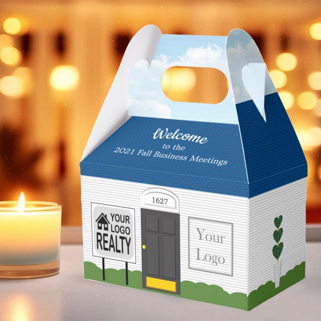 Welcome Home Realtor Logo Blue Roof Sky Gift Box (Creator Uploaded)
