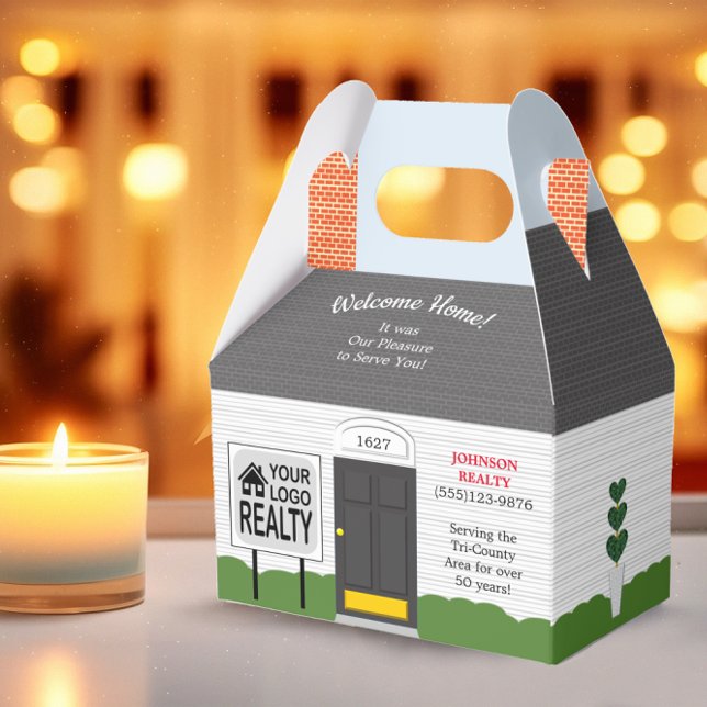 Welcome Home Realtor Logo New Home Medium Gift Box (Creator Uploaded)