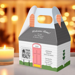 Welcome Home Realtor Logo Pink Door Gift Box