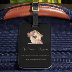 Welcome Home Realtor Personalised in Black Colour Luggage Tag