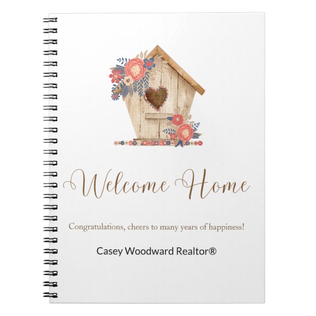 Welcome Home Realtor Personalised   Notebook (Front)