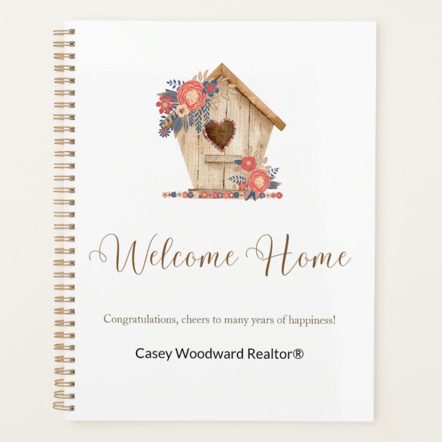 Welcome Home Realtor Personalised   Planner (Front)