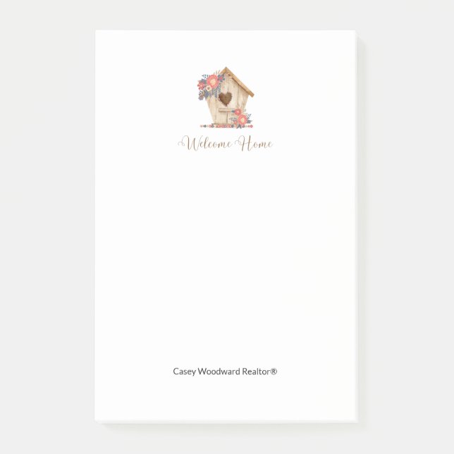 Welcome Home Realtor Personalised   Post-it Notes (Front)