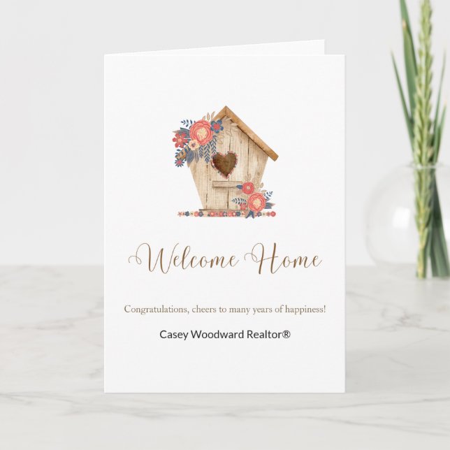 Welcome Home Realtor Personalised   Thank You Card (Front)
