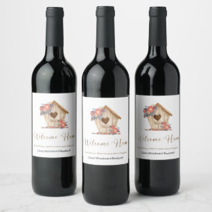 Welcome Home Realtor Personalised Wine Label