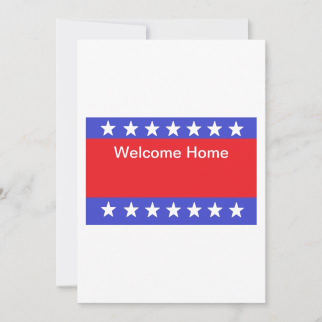 "Welcome Home Soldier" Invitation (Front)