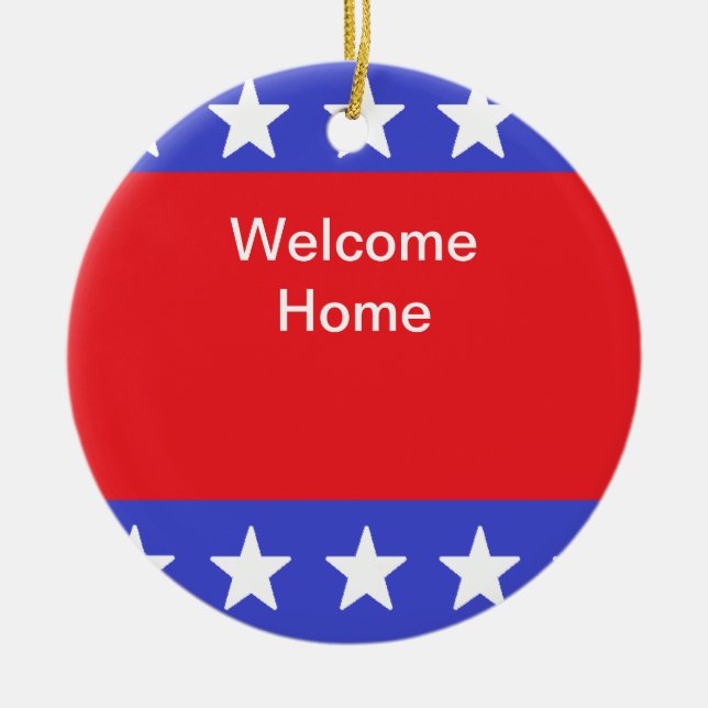 "Welcome Home Soldier"  Ornament (Front)