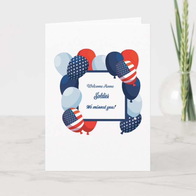 Welcome Home Soldier Patriotic Card (Front)