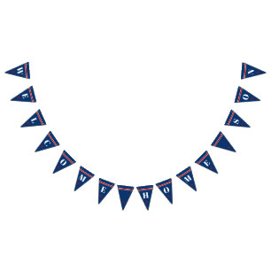 Welcome Home Son Classic Nautical Anchor Stripes Bunting