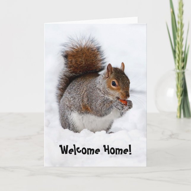 Welcome Home Squirrel Greeting card (Front)
