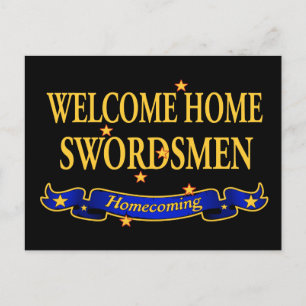 Welcome Home  Swordsmen Postcard