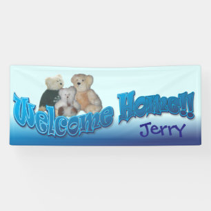 welcome home teddy bear banner