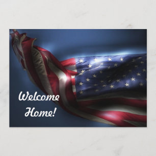 Welcome Home Troops/Invite!-U.S. Flag Invitation