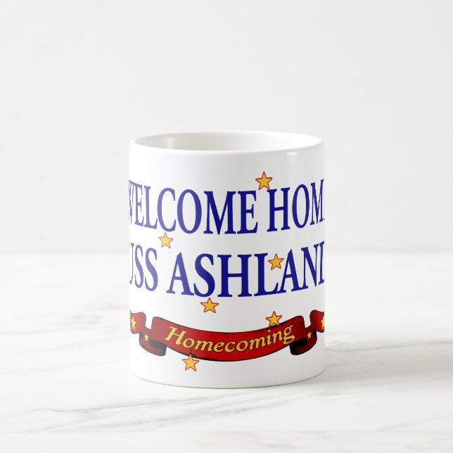 Welcome Home USS Ashland Coffee Mug (Center)