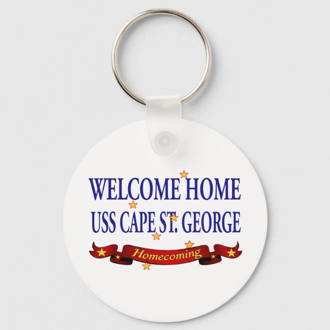 Welcome Home USS Cape St. George Key Ring (Front)