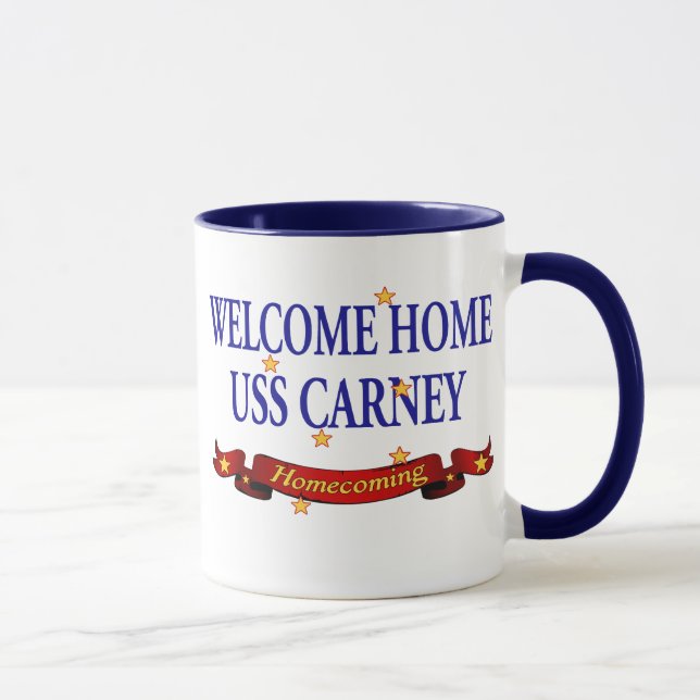 Welcome Home USS Carney Mug (Right)