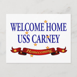 Welcome Home USS Carney Postcard