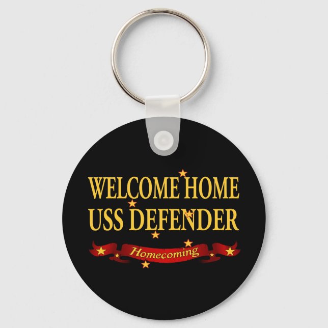 Welcome Home USS Defender Key Ring (Front)